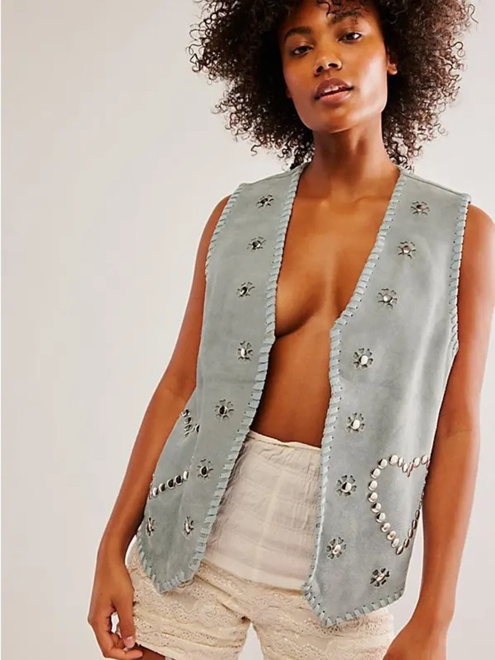 Understated Leather Free People Heart Studded Vest